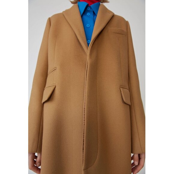 Acne Single Breasted Coat in Camel, size 36. Fits like a size Small - Picture 4 of 12